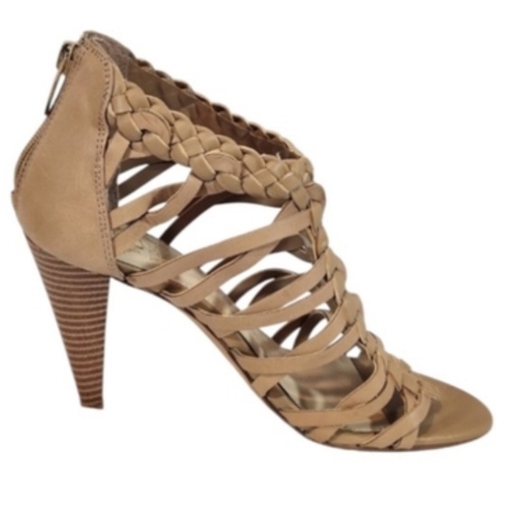 Vince Camuto Alaizah Soft Braided Leather Caged Sandal Size 7 - Picture 2 of 7